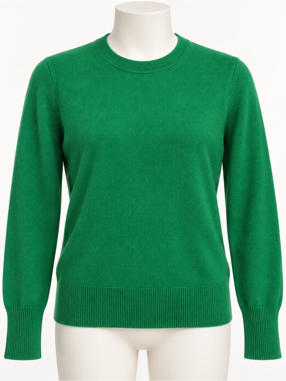 NWT J.Crew 100% Cashmere Classic Fit Crewneck Sweater Green XXS